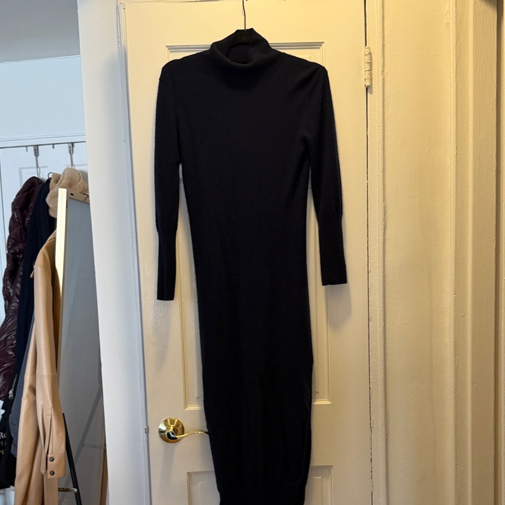 Quince Navy Long Sleeve Dress
